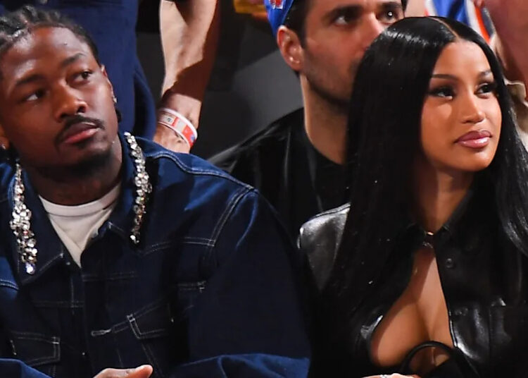 (L-R) Stefon Diggs and Cardi B.