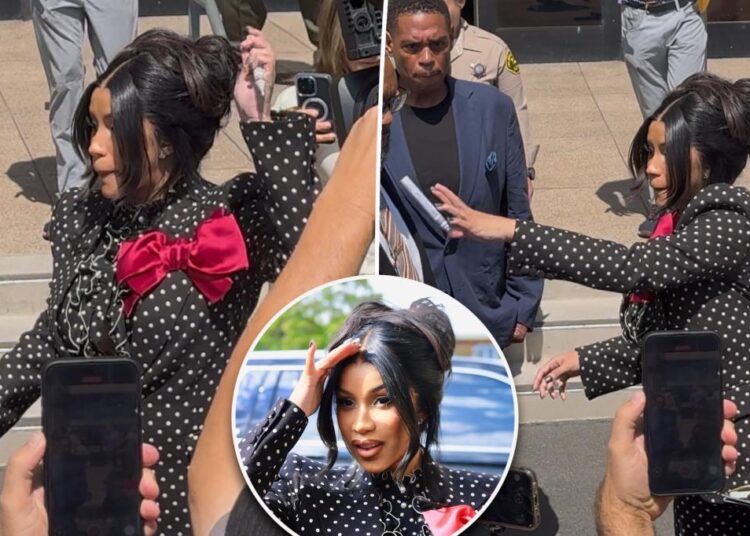 Cardi B throws marker after asked about pregnancy rumors