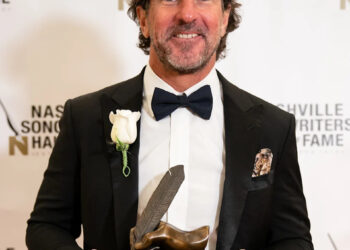 2020 inductee Brett James during the the 50th/51st Nashville Songwriters Hall of Fame Gala at Music City Center in Nashville, Tenn., Monday, Nov. 1, 2021.