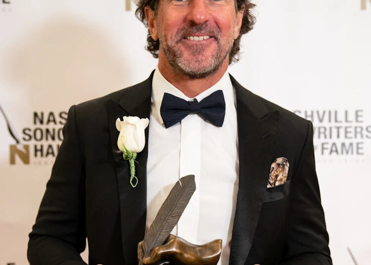 2020 inductee Brett James during the the 50th/51st Nashville Songwriters Hall of Fame Gala at Music City Center in Nashville, Tenn., Monday, Nov. 1, 2021.