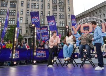 Will Best, Judi Love, Johnny Vegas and Stephen Mulhern at Pier Head