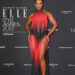 Naomi Ackie attends the ELLE Style Awards 2025, Di Pesta Fall 2025 red and black dress