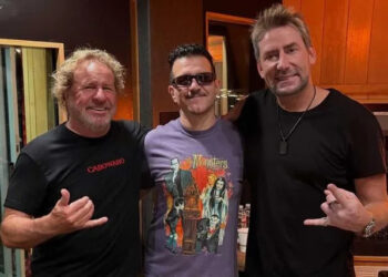 Charlie Benante/Instagram Sammy Hagar, Charlie Benante and Chad Kroeger