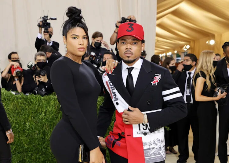 (L-R) Kirsten Corley and Chance the Rapper.