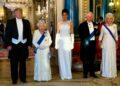 In the summer of 2019, US President Donald Trump and his wife Melania paid their first state visit to the UK. The picture with Queen Elizabeth, who died in 2022, the then heir to the throne Charles and his wife Camilla was taken at Buckingham Palace in London.