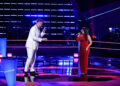 Hayden Grove and Lucia Flores-Wiseman sing "Funny Valentine" on "The Voice," a televised singing competition. Grove, of Westlake, will be performing Sept. 18 at the Massillon Museum.