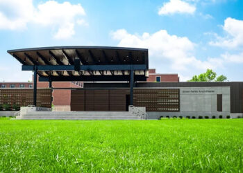 The Brown Family Amphitheater on the Ball State University campus.