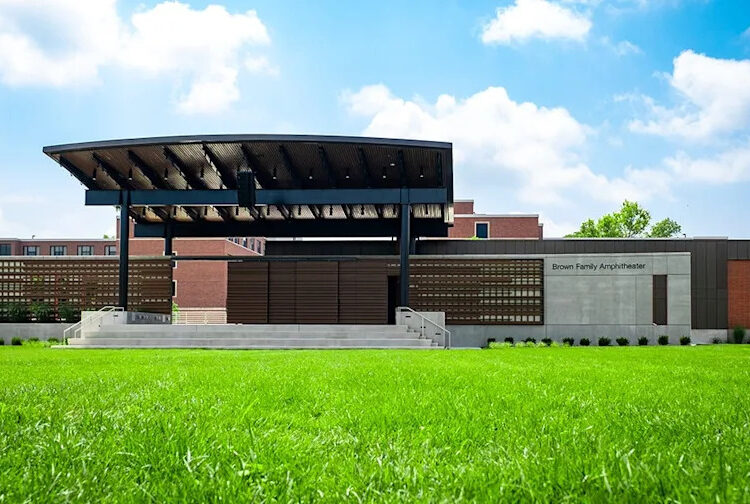 The Brown Family Amphitheater on the Ball State University campus.
