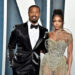 Michael B. Jordan and Lori Harvey attend the 2022 Vanity Fair Oscar Party