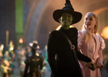 Cynthia Erivo and Ariana Grande as Elphaba and Glinda in the first Wicked movie
