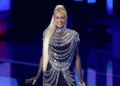 Paris Hilton speaks onstage at the MTV Video Music Awards "VMA's" on Sept. 7. Photo by John Angelillo/UPI