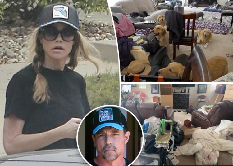 Denise Richards returns to filthy marital home to rescue 15 dogs from Aaron Phypers