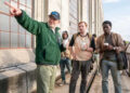 Murray Close/Lionsgate Francis Lawrence on set with Cooper Hoffman and David Jonsson in 'The Long Walk'