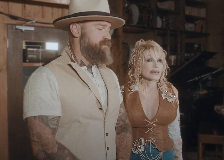 Country legend Dolly Parton with Zac Brown, recording their hopeful collaboration “Butterfly” about healing and strength.