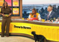 The Drew Barrymore Show/YouTube Drew Barrymore showcases her fanny pack