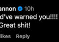 Nick Cannon's Instagram comment with laughing emojis, saying,