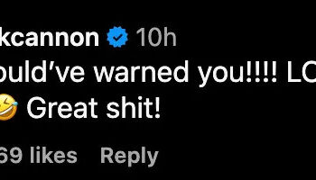 Nick Cannon's Instagram comment with laughing emojis, saying,