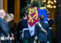 Duchess of Kent's coffin brought to cathedral ahead of funeral