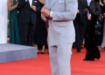 Dwayne “The Rock” Johnson at the Venice Film Festival premiere of “The Smashing Machine” on Monday, Sept. 1. Anna Maria Tinghino / SplashNews.com