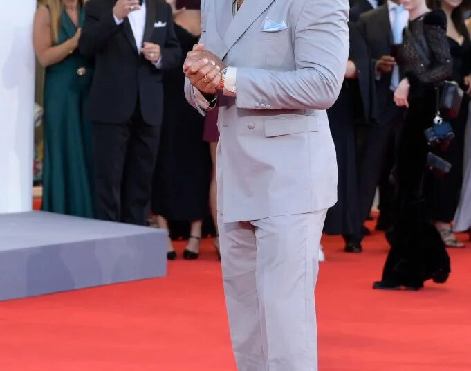 Dwayne “The Rock” Johnson at the Venice Film Festival premiere of “The Smashing Machine” on Monday, Sept. 1. Anna Maria Tinghino / SplashNews.com
