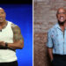Dwayne Johnson in 2022 and Johnson at the Venice FIlm Festival in 2025.