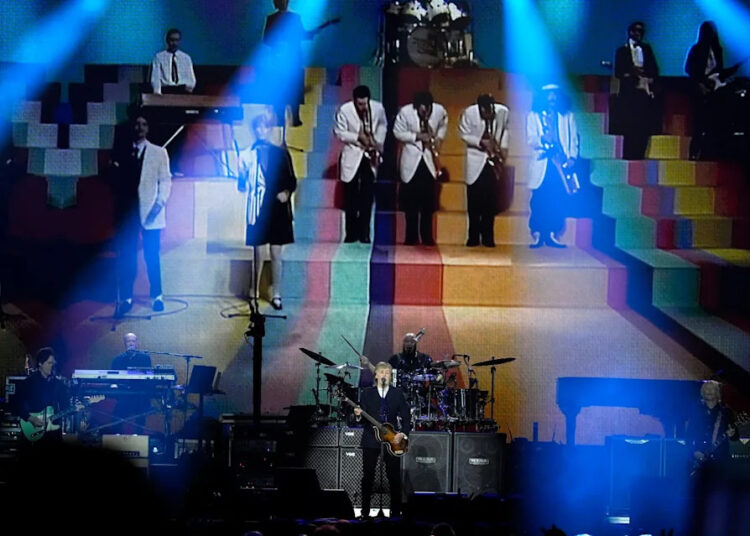 Paul McCartney kicked off the latest leg of his Got Back tour at Acrisure Arena in Palm Desert, Calif., on Monday, Sept. 29, 2025.