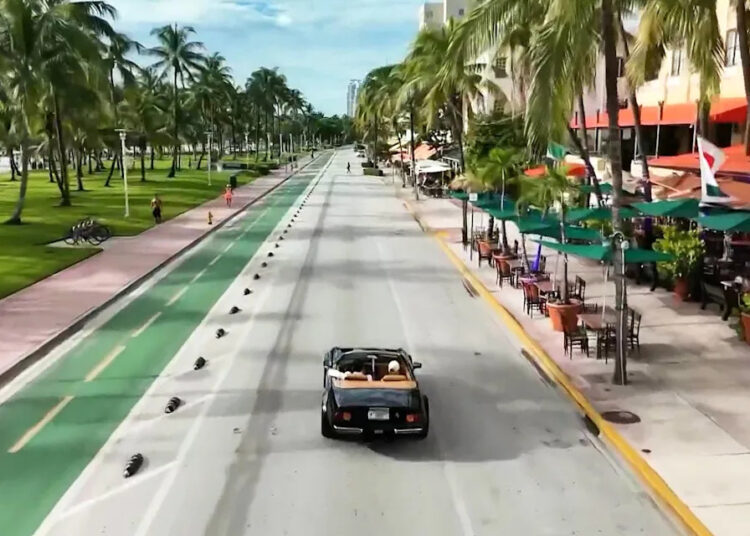 ocean drive fast car memory lane miami vice 41st anniversary reunion (NBC News)