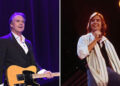 A split of Shaun Cassidy performing then and now.