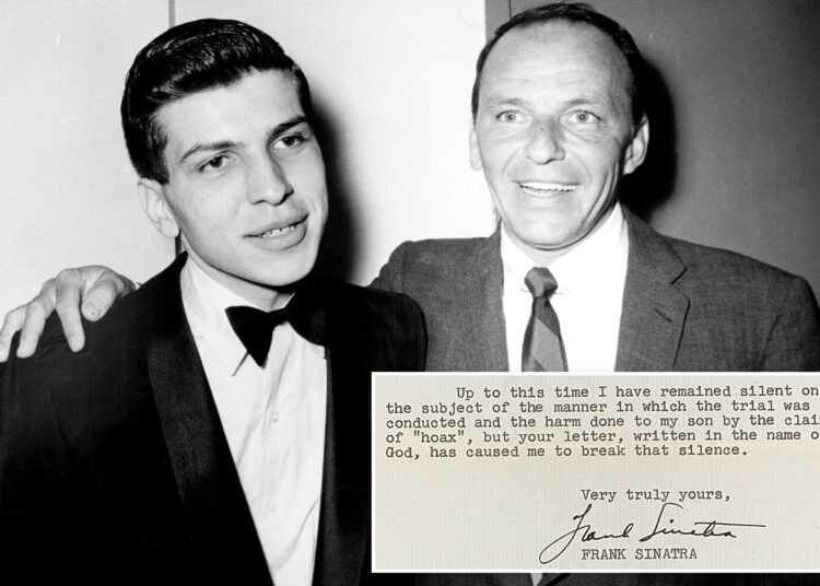 Frank Sinatra's 1964 letter breaking his silence on the kidnapping of Frank Jr., is being auctioned