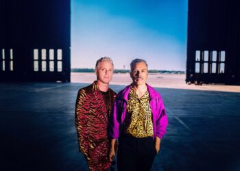 Jake Shears (L) and German producer Purple Disco Machine.