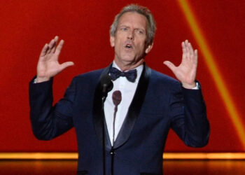 Hugh Laurie speaks onstage during the Primetime Emmy Awards at the Microsoft Theater in downtown Los Angeles in 2019. File Photo by Jim Ruymen/UPI