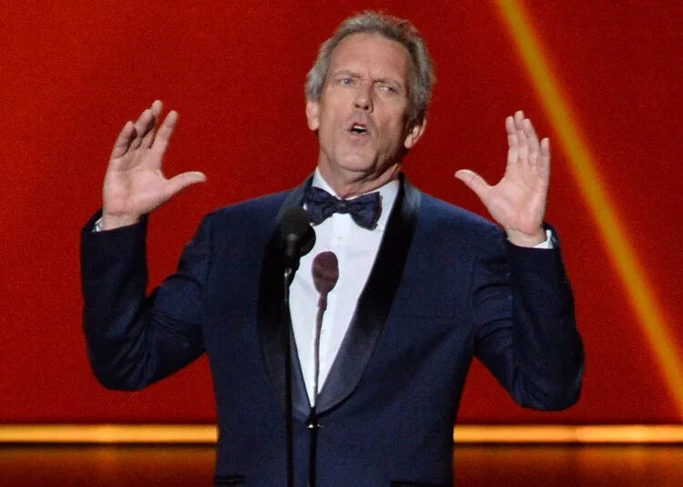 Hugh Laurie speaks onstage during the Primetime Emmy Awards at the Microsoft Theater in downtown Los Angeles in 2019. File Photo by Jim Ruymen/UPI