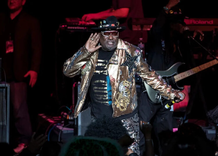 George Clinton and the Parliament Funkadelic perform at the Michigan Lottery Amphitheatre in Sterling Heights, Thursday, June 20, 2019.