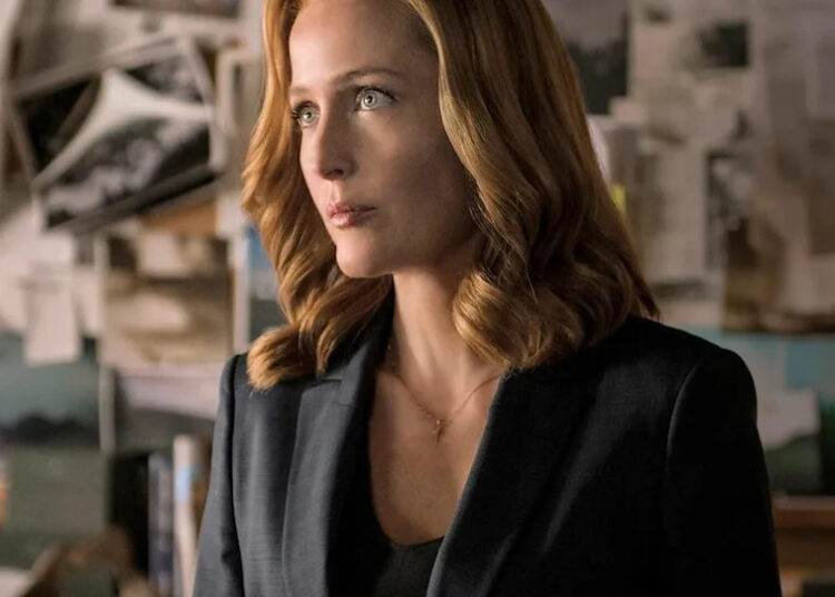 Gillian Anderson as FBI Agent Dana Scully in The X-Files season 11.