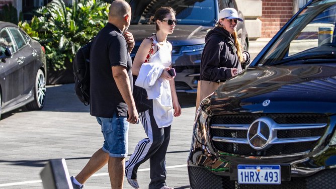 Gracie Abrams spotted in Perth on Thursday.
