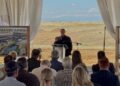 Water Valley CEO Martin Lind speaks at the groundbreaking ceremony for the Catalyst Project. (Tyler Duncan/ Staff Reporter)