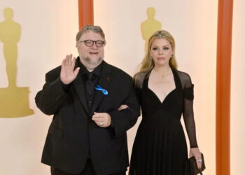 Guillermo del Toro, seen with wife and "Nightmare Alley" co-writer Kim Morgan at the 2023 Academy Awards in Los Angeles, will attend Beyond Fest. File Photo by Jim Ruymen/UPI