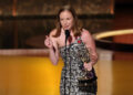 Hannah Einbinder accepts the Outstanding Supporting Actress in a Comedy Series award for "Hacks" onstage during the 77th Primetime Emmy Awards in Los Angeles on Sept. 14, 2025.