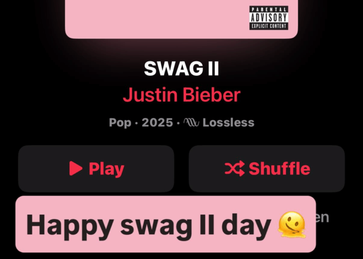 hailey bieber streaming justin biebers album swag ii