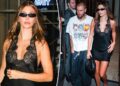 Hailey Bieber stuns in little black dress as she cozies up to Justin at 'SWAG II' release party