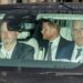 Prince Harry leaving Clarence House in a car.