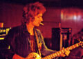 Former Family/Blind Faith bassist Ric Grech performing onstage in the early 1970s.