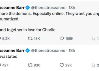 Roseanne Barr tweets about avoiding negativity online, uniting for Charlie, and feeling devastated