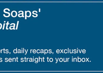 Text reads, Subscribe to Soaps' General Hospital Newsletter. Get breaking news alerts, daily recaps, exclusive interviews and spoilers sent straight to your inbox https://cloud.email.soaps.com/signup/