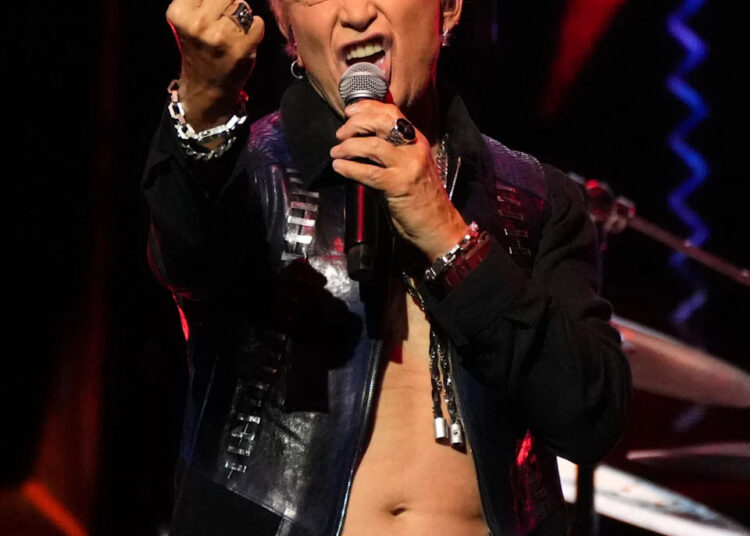 Billy Idol performs during his It's a Nice Day To... Tour Again! show at the Talking Stick Resort Amphitheatre in Phoenix on April 30, 2025.