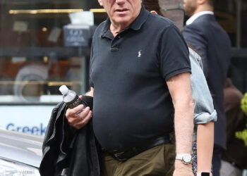 James Woods and his girlfriend leave a doctor's office