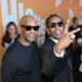 Denzel Washington (left) and A$AP Rocky pose at the New York premiere of Spike Lee's "Highest 2 Lowest."