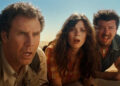 Will Ferrell, Anna Friel, and Danny McBride in <em>Land of the Lost</em> (2009).