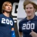An image collage containing 2 images, Image 1 shows CHAD POWERS, Glen Powell, (Season 1, premiered Sept. 30, 2025). photo: DJ Delgado / ©Hulu/Disney / Courtesy Everett Collection, Image 2 shows Eli Manning as Chad Powers