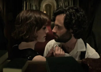 Netflix Charlotte Ritchie as Kate, Penn Badgley as Joe in 'You' season 4